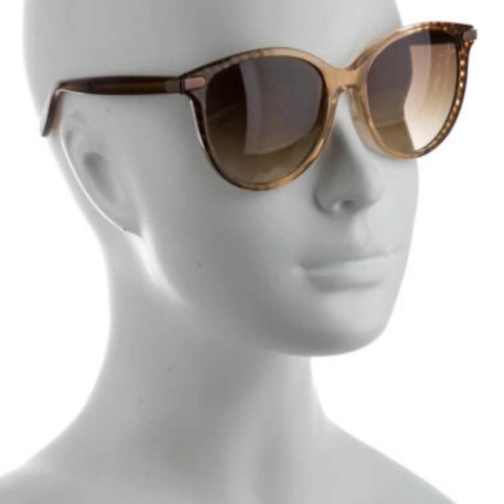 Bottega Veneta Round Sunglasses Brown Tortoise Gradient Case Glasses HOST PICK